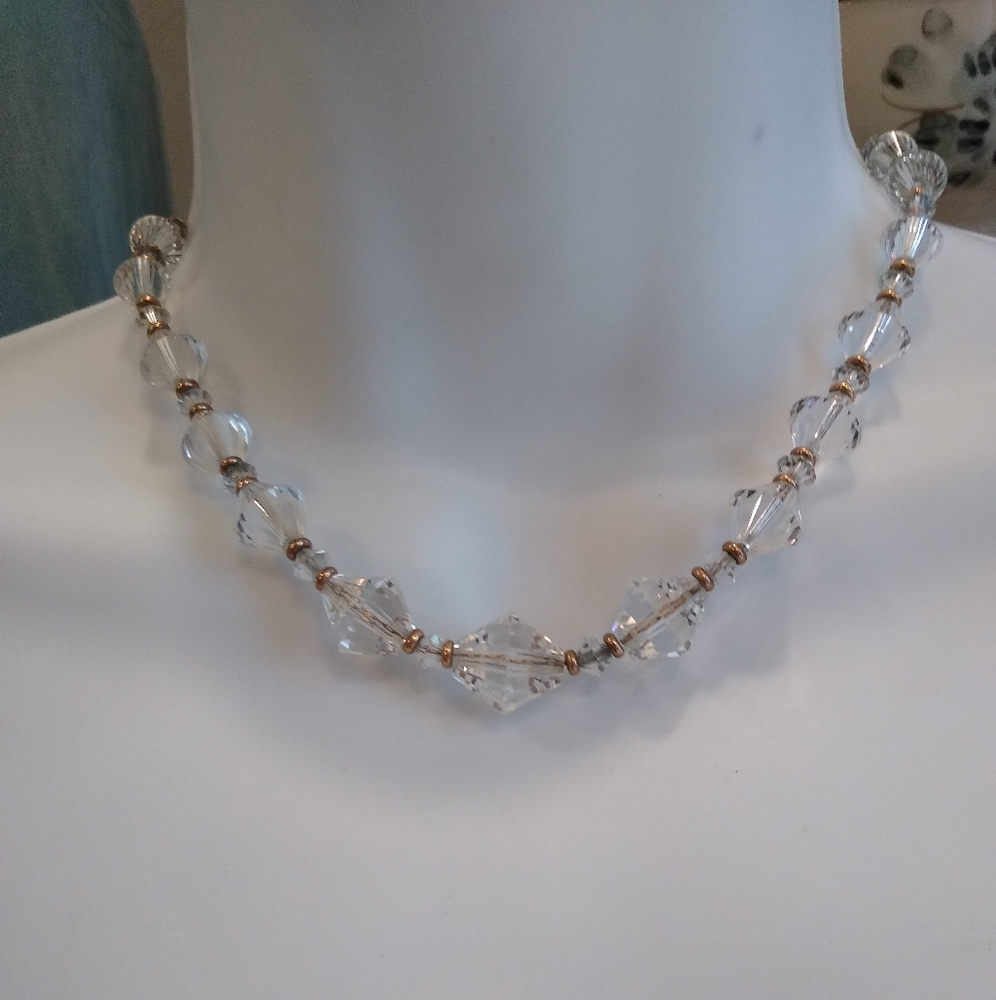 Cut Glass Crystal Necklace